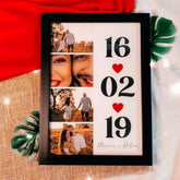 Personalised Couple Photo Frame with Date